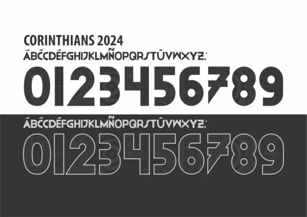 Fonte Vetor Camisa Corinthians 2024 2025 Corel Draw X7 para sublimação