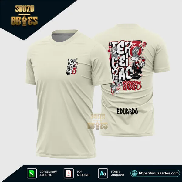 Arte Vetor Camisa Terceirão Pernalonga 2025 Corel Draw X7 para sublimação