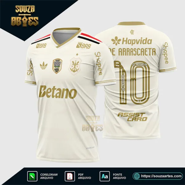 Arte Vetor Camisa Flamengo Terceira 2025 - 2026 Corel Draw X7 para sublimação