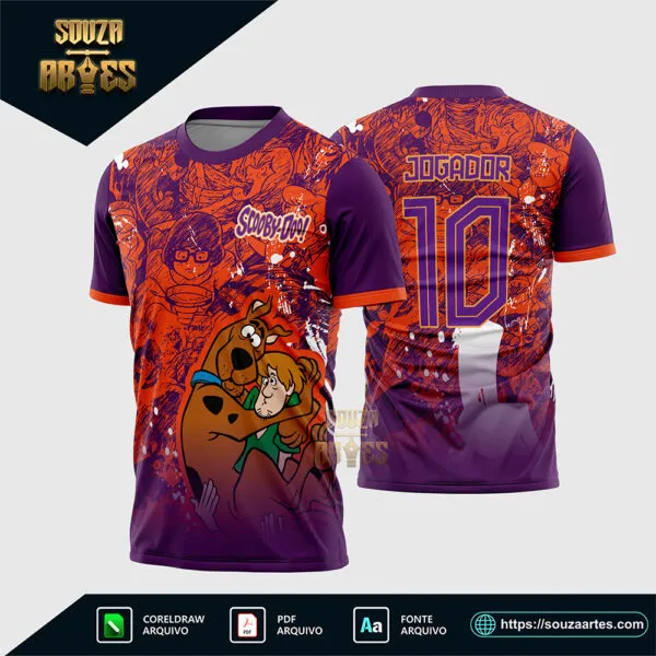 Arte Template Camisa Interclasse Scooby-Doo Corel Draw X7 para sublimação