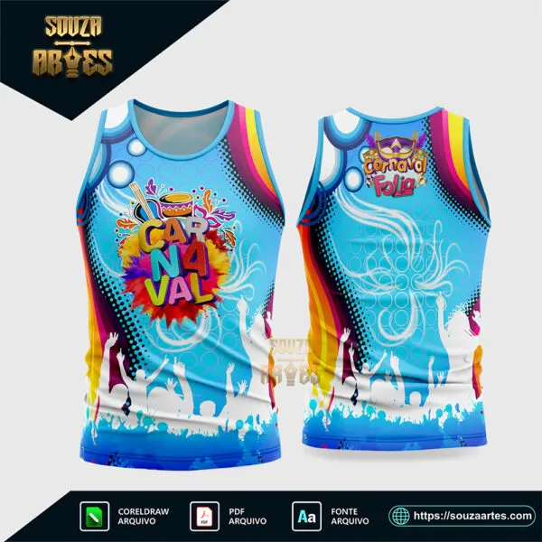 Arte Vetor Camisa Abadá Bloco Carnaval 2026 Corel Draw X7 para sublimação